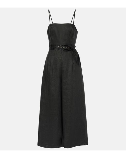 Zimmermann Black Linen Jumpsuit