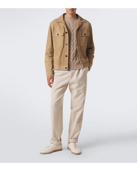 Zegna White 232 Leather Sneakers for men