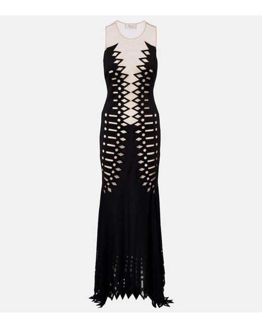 Blumarine Black Mesh Gown