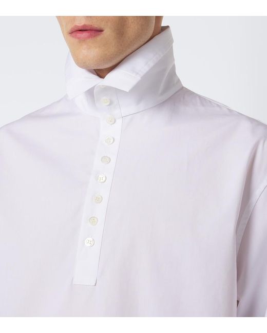 Dries Van Noten White Cotton Poplin Shirt for men