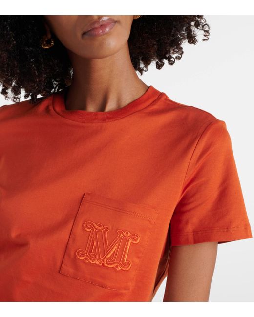 T-shirt Papaia en coton Max Mara en coloris Orange