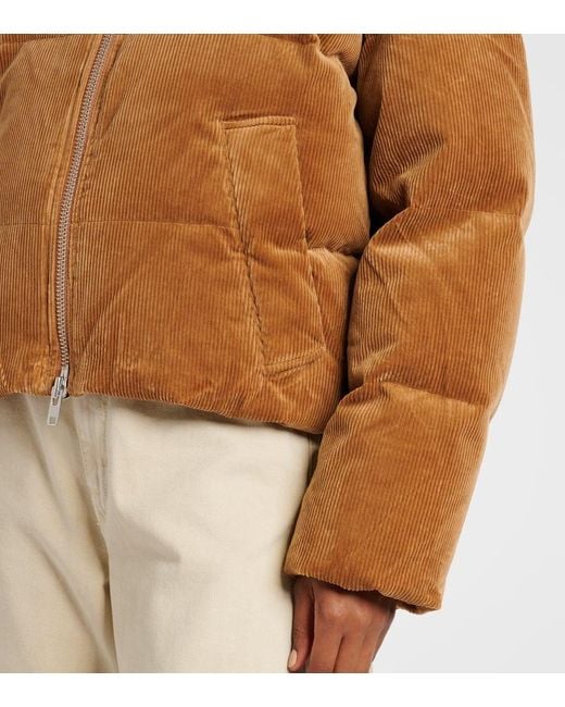 Polo Ralph Lauren Brown Down Corduroy Puffer Jacket