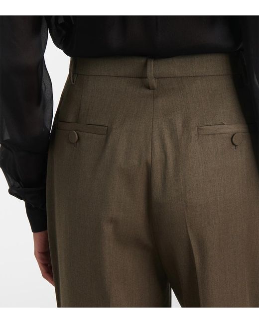 Altuzarra Green Emmett Virgin Wool Straight Pants