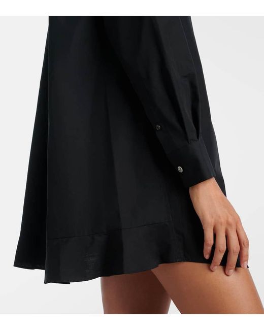 Sacai Black Poplin Shirt Dress