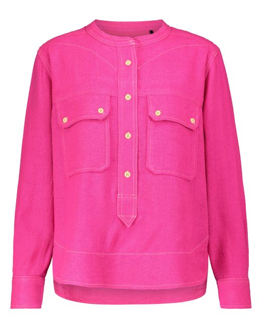 Étoile Isabel Marant Pink Tecoyo Silk Twill Shirt