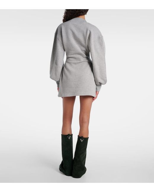 The Attico Gray Minikleid Aus Baumwolle