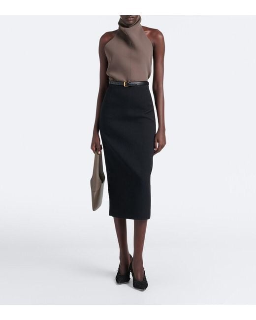 Christen Black Helix Leather Pumps