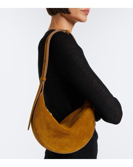 Joseph White Bean Suede Shoulder Bag