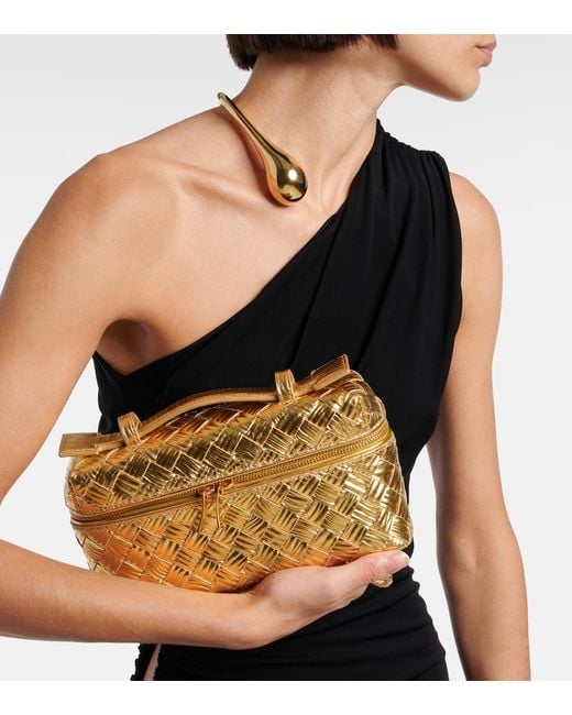 Bottega Veneta Bang Bang Metallic Leather Vanity Bag
