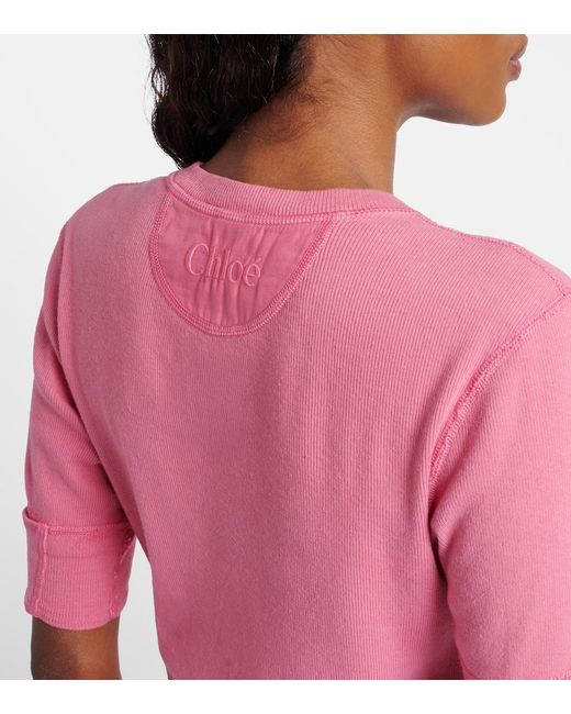 Chloé Pink Cotton Minidress