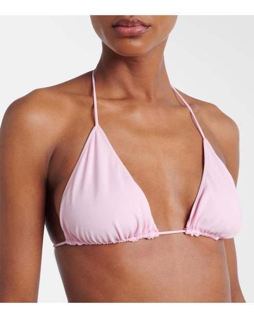 Jacquemus Pink Beaded Bikini Top