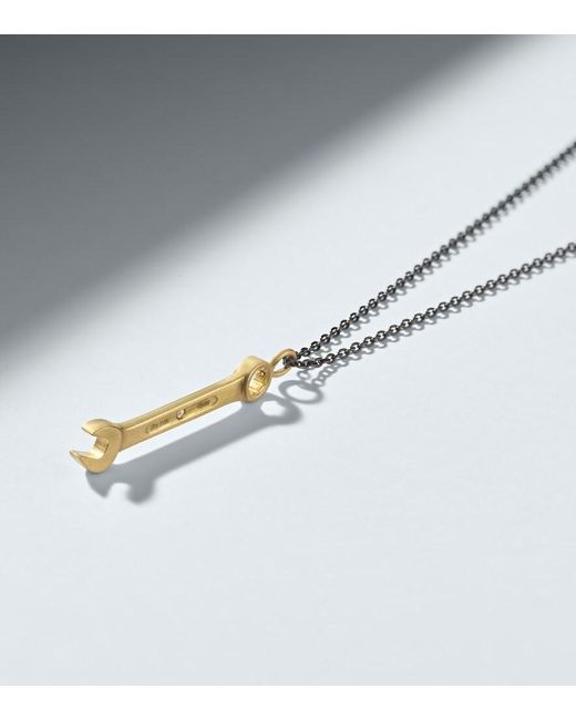 Ileana Makri Blue Divine Mechanics 18Kt Pendant Necklace With Diamonds for men