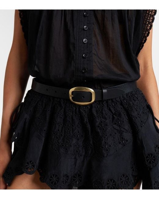 Isabel Marant Black Dara Leather Belt