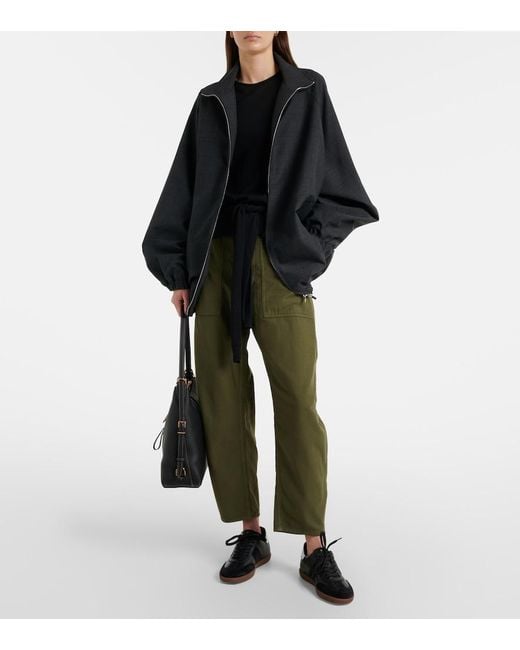 Tod's Black Suede-Trimmed Leather Sneakers