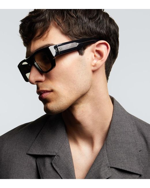 Jacques Marie Mage Brown Donat Rectangular Sunglasses for men