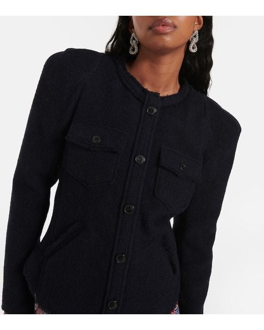Isabel Marant Blue Nelly Wool-Blend Jacket