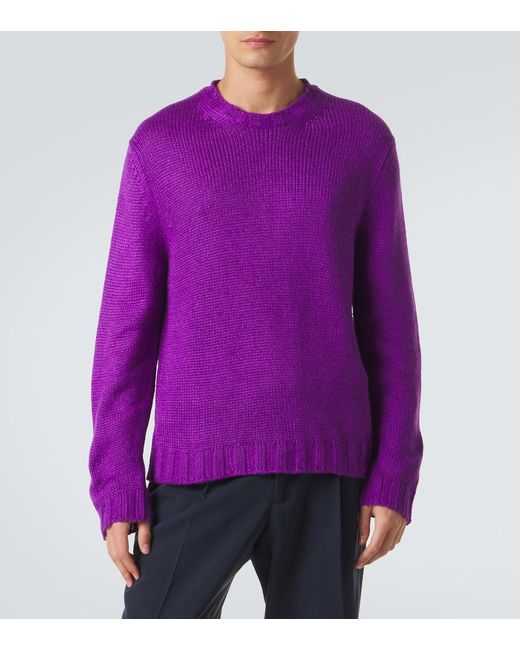 Saman Amel Pullover Gio Aus Seide in Purple für Herren
