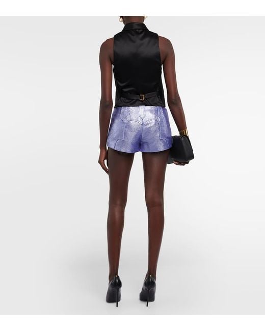 Tom Ford Blue Iridescent Sable Shorts