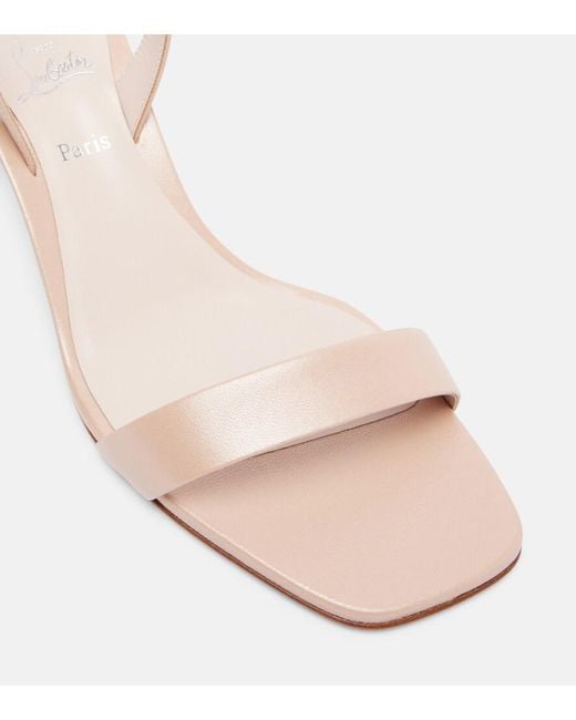 Christian Louboutin Pink O Condora 55 Leather Slingback Sandal