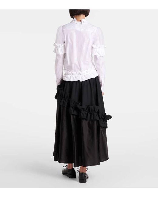Noir Kei Ninomiya White Sheer Tulle Top