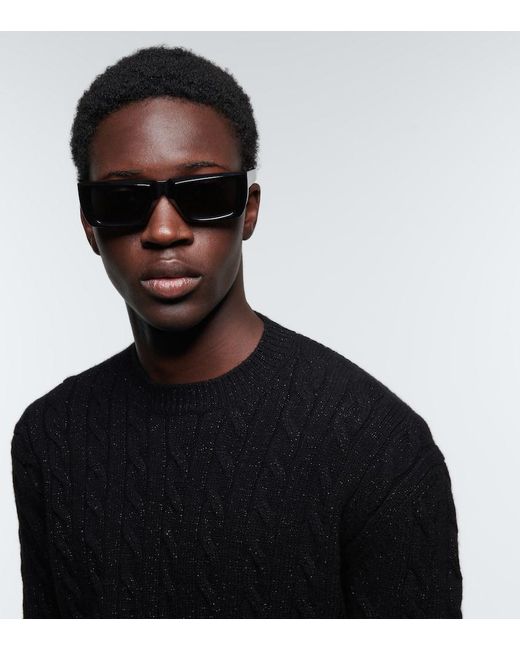 Prada Black Rectangular Sunglasses for men