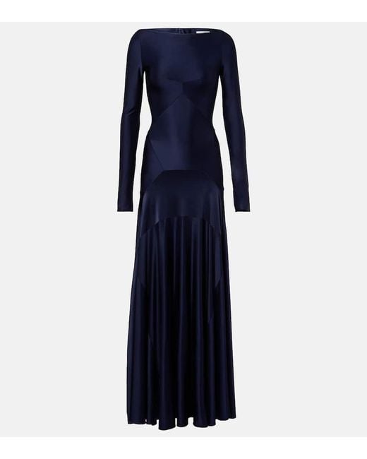 Rabanne Blue Maxikleid Aus Jersey