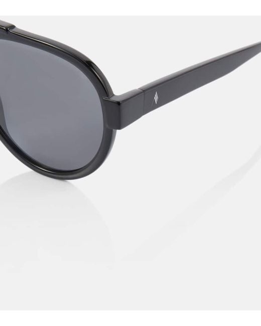 The Attico Black X Linda Farrow Jurgen Aviator Sunglasses