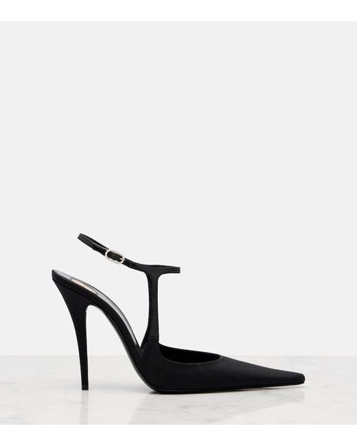 Saint Laurent Black Manon 110 Slingback Pumps