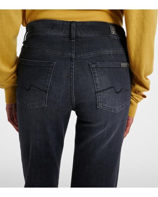 7 For All Mankind Blue Leggy Bootcut Jeans