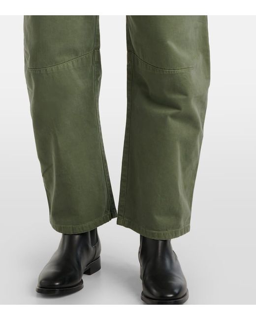 Velvet Green Brylie Cotton Twill Barrel Pants