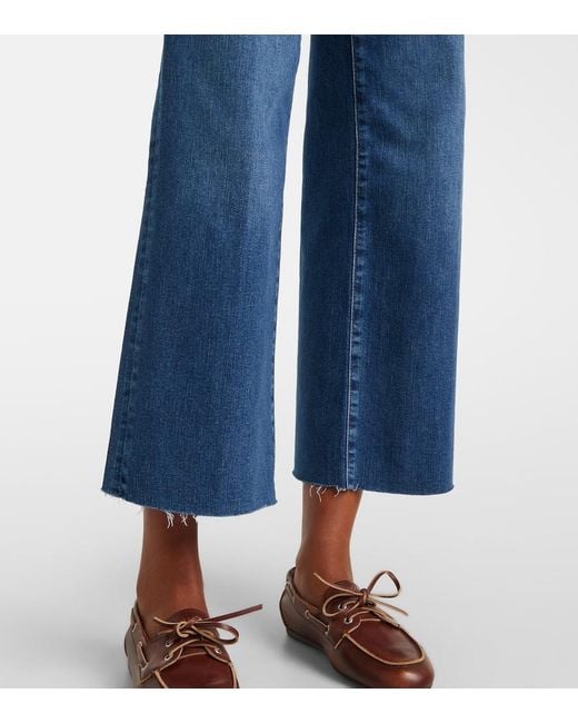 Jeans Anchos Le Slim Palazzo Crop FRAME de color Blue