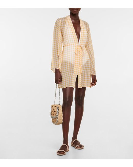 Alexandra Miro Multicolor Checked Minidress