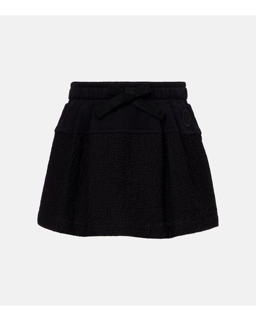Falda De Tenis De Algodon Moncler de color Black