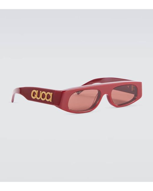 Gafas de sol rectangulares con logo Gucci de hombre de color Pink