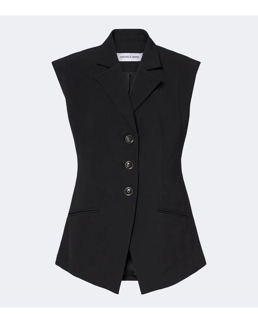 Chaleco Sorenne Veronica Beard de color Black