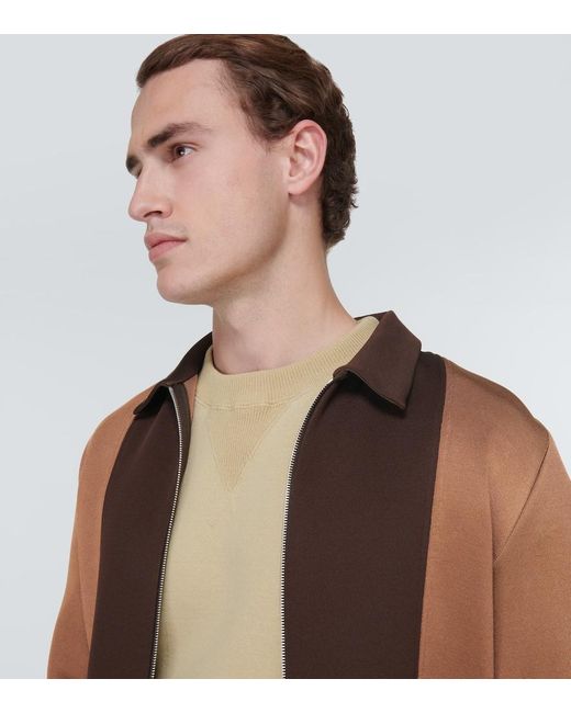 Jil Sander Brown Colorblocked Jacket for men