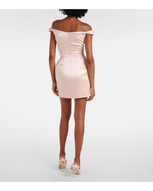 Magda Butrym Pink Silk Satin Minidress