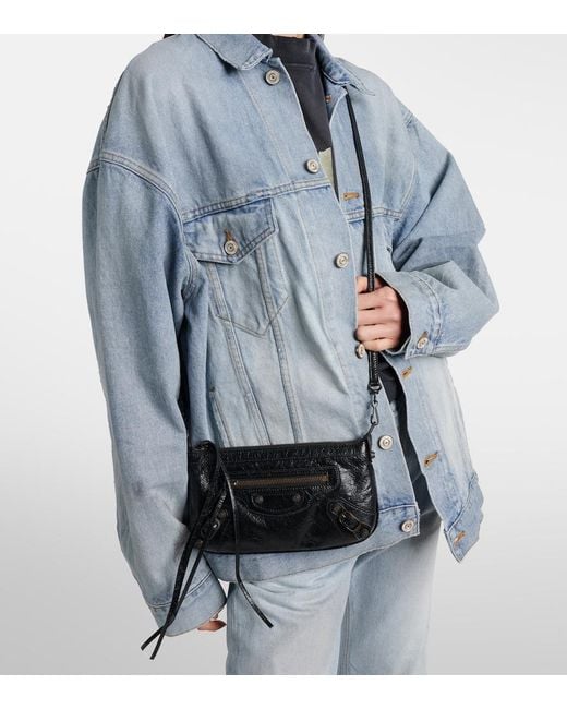 Balenciaga Black Le City Leather Shoulder Bag