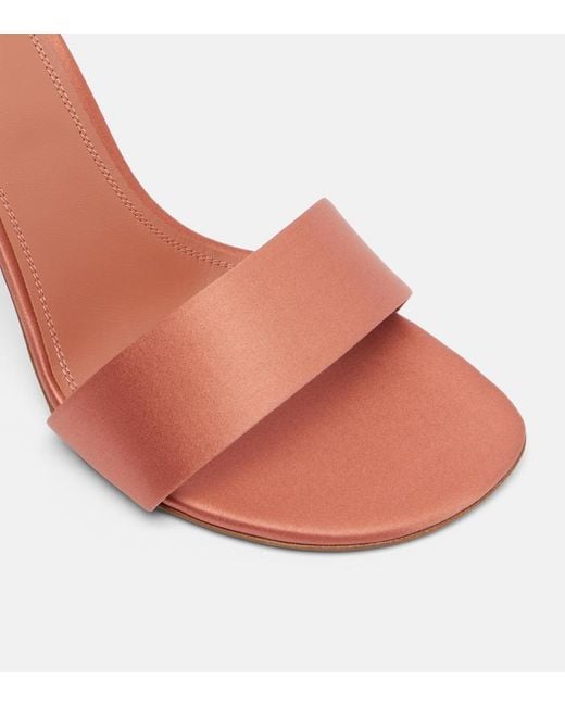 AMINA MUADDI Pink Andreea Satin Sandals