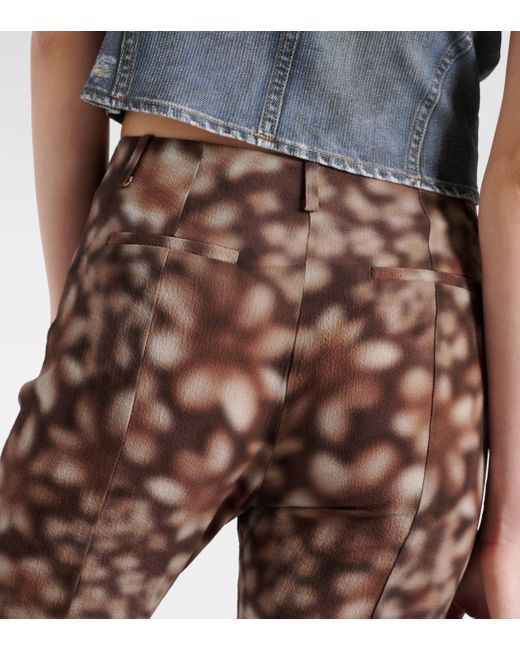 Acne Brown Pippen Floral Flared Pants