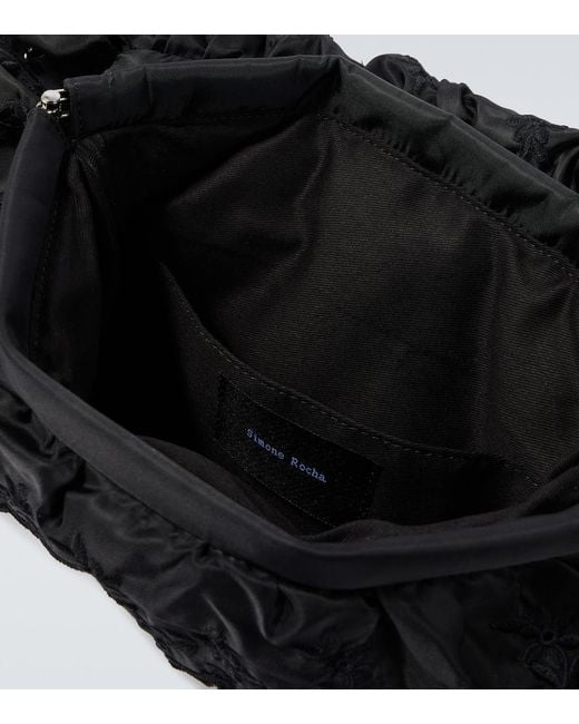 Simone Rocha Black Pillowcase Embellished Clutch for men