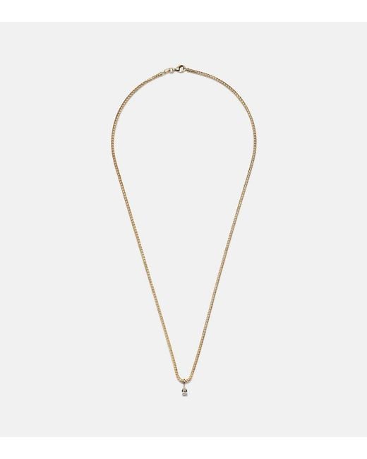 Anita Ko White Franco 18Kt Chain Necklace With Diamond