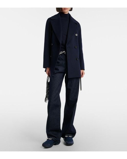 Roger Vivier Blue Viv' Run Suede-Trimmed Slip-On Sneakers