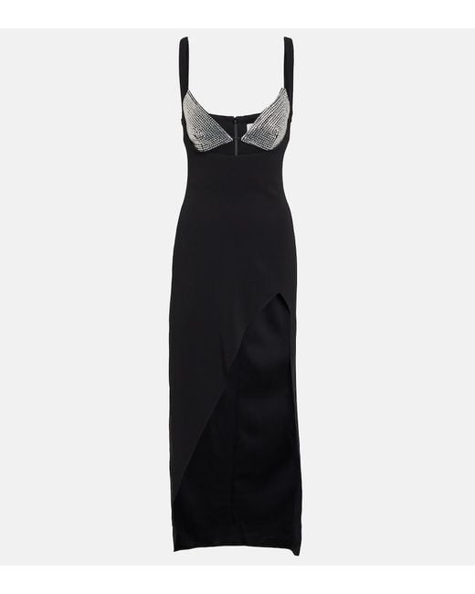GIUSEPPE DI MORABITO Black Crystal-Embellished Maxi Dress