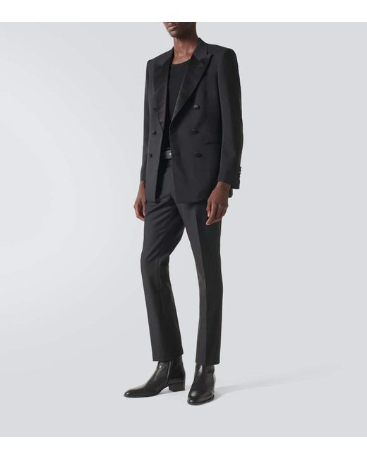 Tom Ford Schmale Hose Dyllan Aus Wolle Und Mohair in Black für Herren