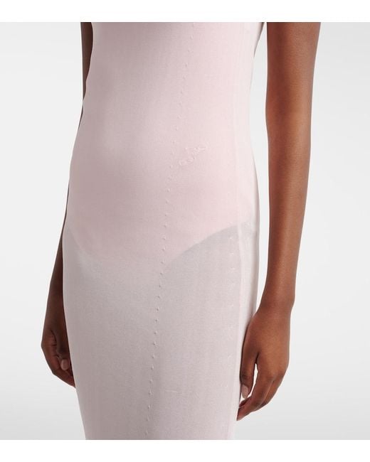 Jacquemus Pink Nodo Knitted Maxi Dress