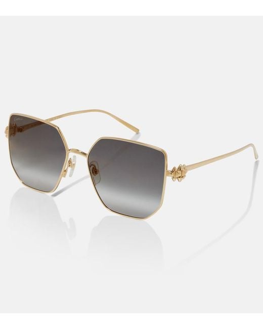 Cartier Brown Clash De Cartier Square Sunglasses