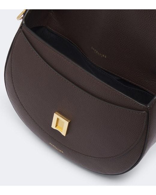DeMellier London Black Siena Saddle Small Leather Crossbody Bag