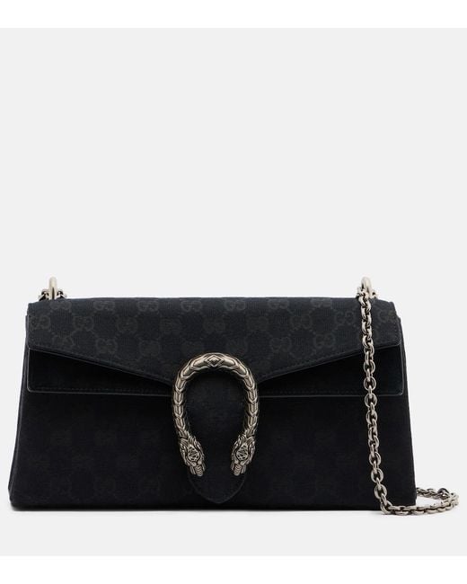 Gucci Black Dionysus Small Gg Canvas Shoulder Bag