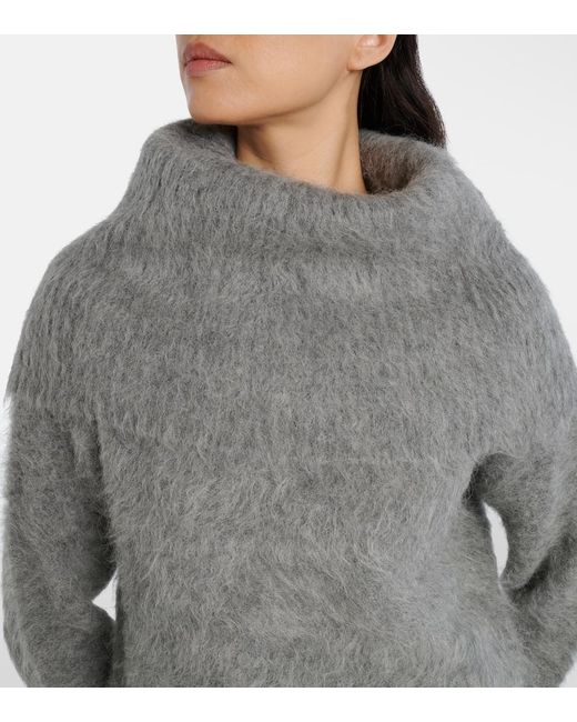 Totême  Gray Alpaca-Blend Sweater
